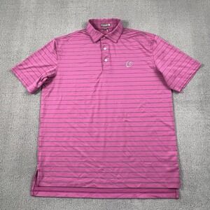 Peter Millar Polo Shirt Adult Medium Striped Summer Comfort Golfing Casual Men's